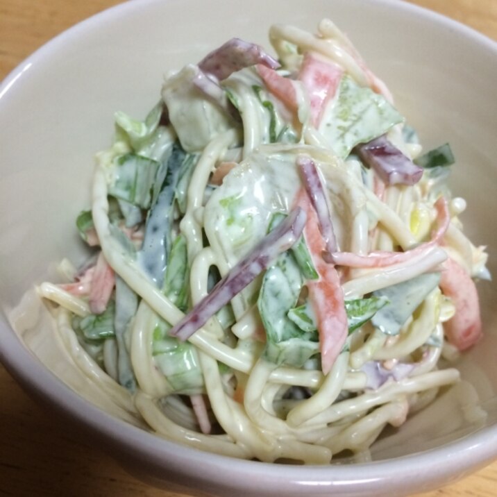 バジルソースを使ったスパサラ(o^^o)